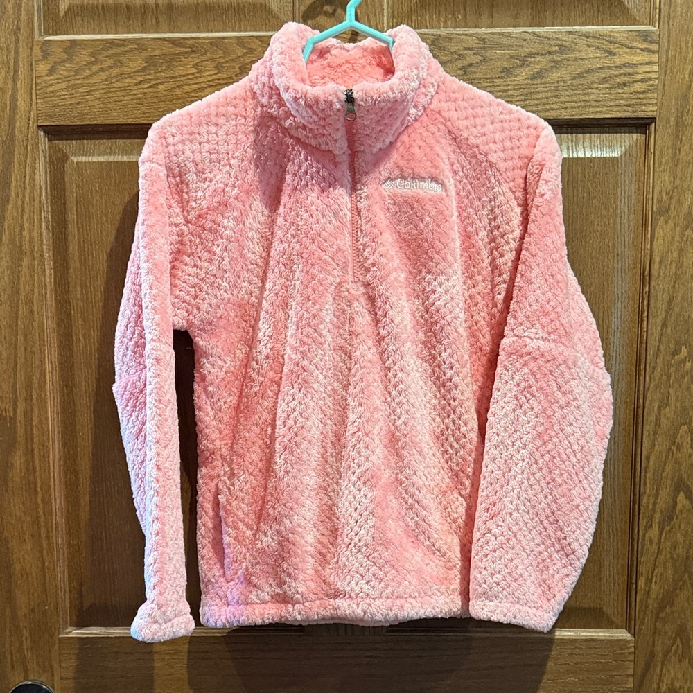 Columbia Kids Soft Pink Fleece 3/4 zip